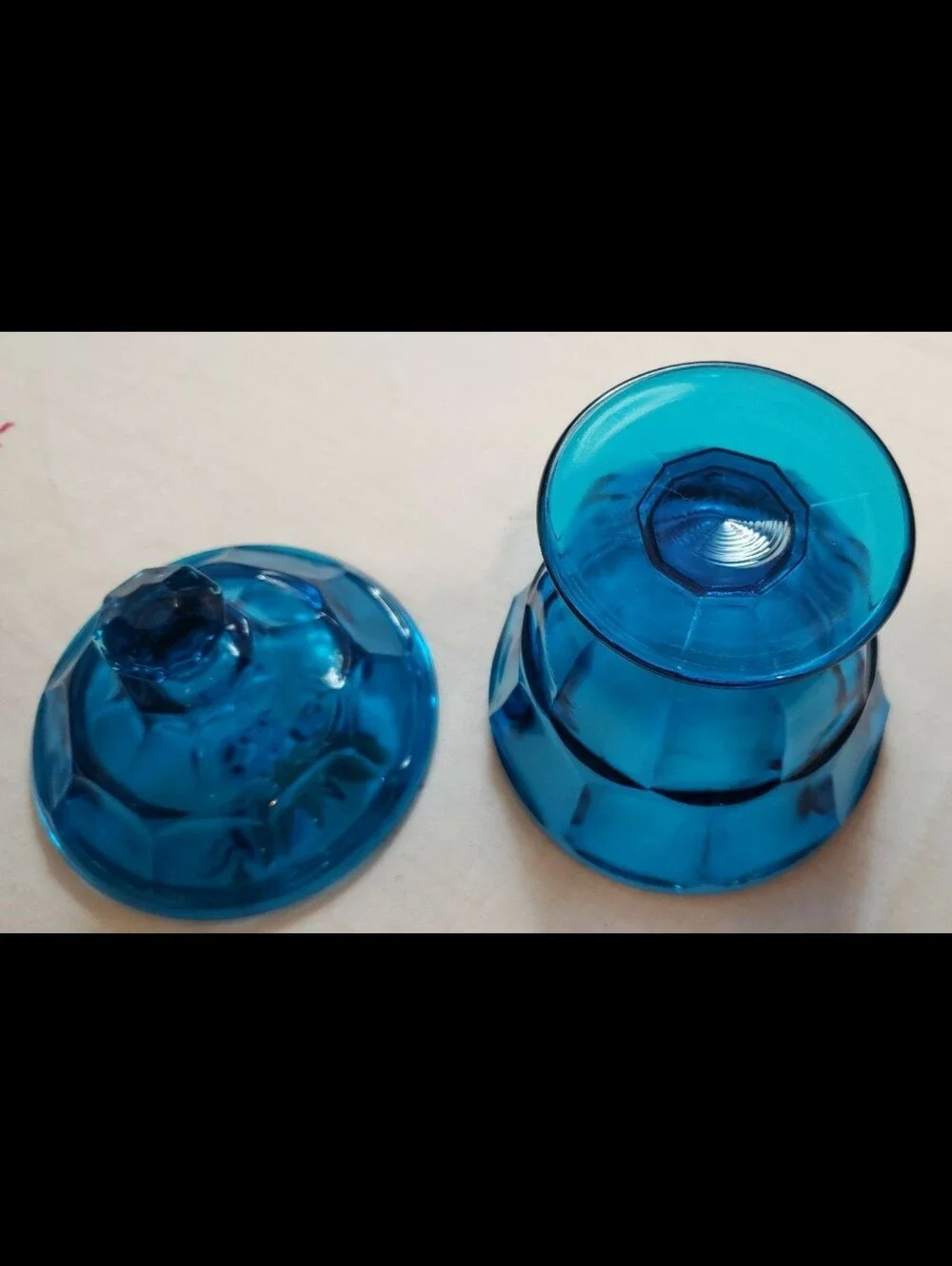 Vintage Blue Glass Apothecary Jar